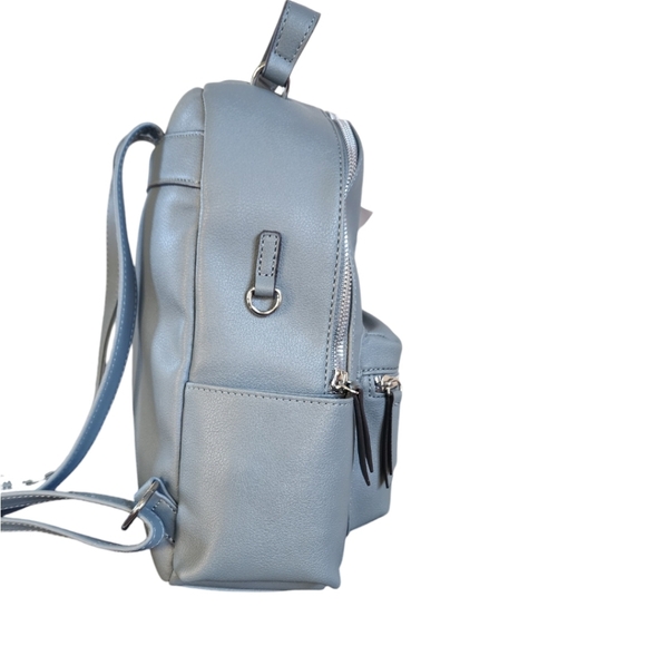 Nine West NEW Slate Blue Leather Backpack - Picture 4 of 12